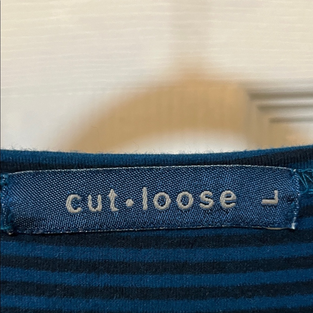 Cut Loose Navy and Black Striped Top